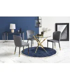 ROUND TABLE RAYMOND, TOP - TRANSPARENT, LEGS - GOLD order